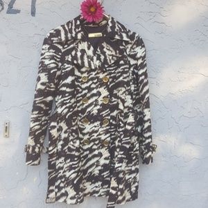 Michael kors animal print trench coat